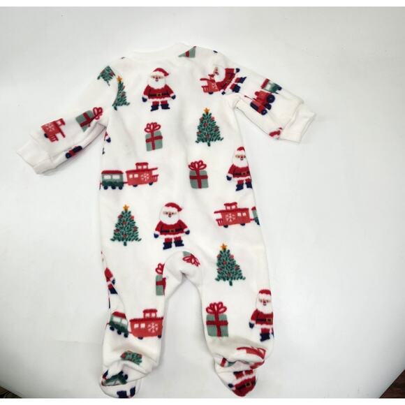 Carter's Just One You Newborn Holiday Christmas Fleece Footed Sleeper Pajama - Picture 6 of 6